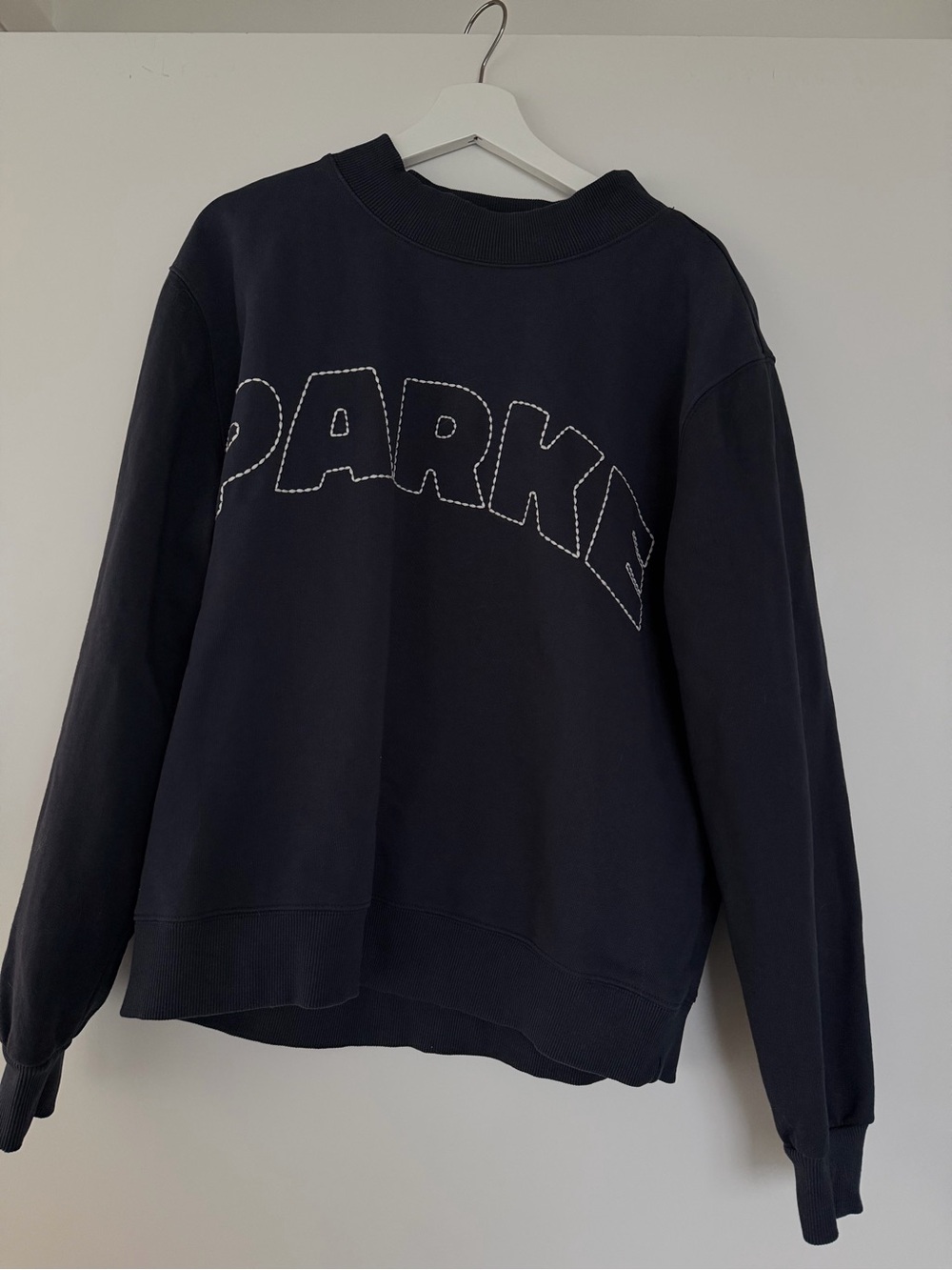 PARKE X Target Navy Embroidered Logo Mockneck Sweatshirt S/M